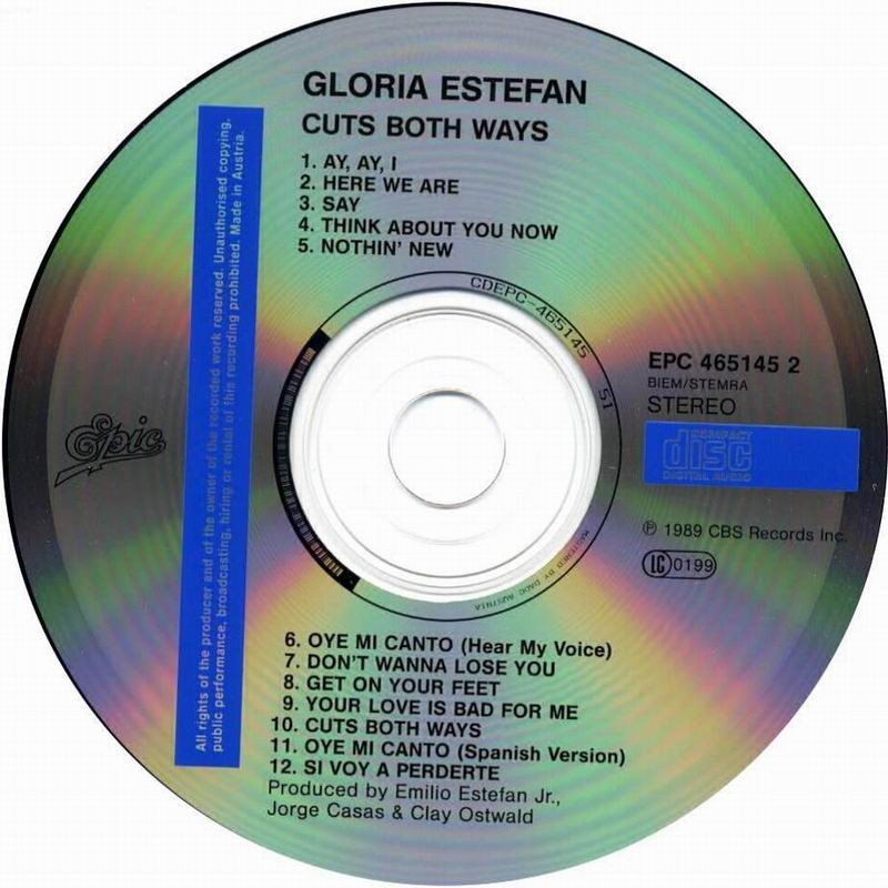 Gloria Estefan Cuts Both Ways 1994 : CD | CD Covers | Cover Century | Over  1.000.000 Album Art covers for free